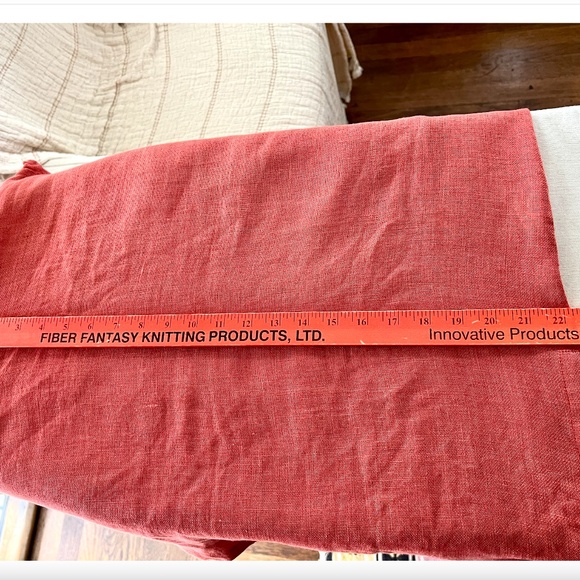 MAIWA Artisan Hand Dyed Linen Long Sleeve Tunic Top in Terracotta - L - Picture 10 of 11